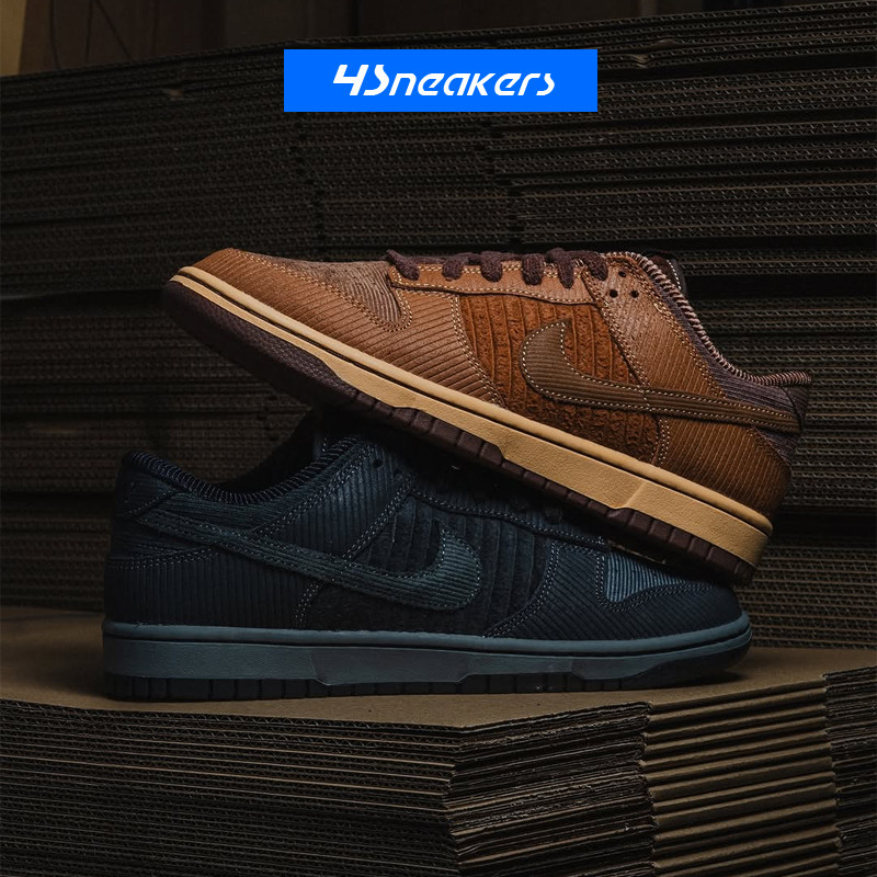 耐克Nike Dunk Low 纯黑灯芯绒男女低帮复古休闲板鞋IB7746-001,运动鞋new,板鞋,淘宝优惠券,粉丝福利购,淘宝优惠卷