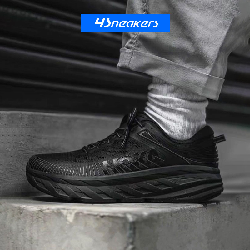 HOKA ONE ONE Bondi7 邦代7缓震舒适专业低帮跑步鞋1110518-BBLC图片