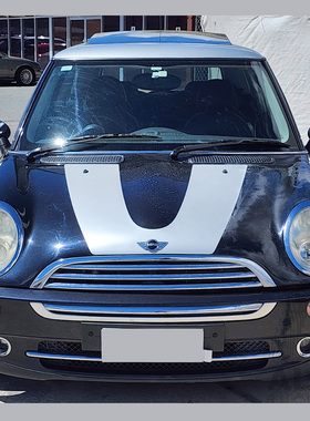 CARWMAN宝马MINI R52R53引擎盖来回叶子板棋盘格改装原厂同款贴纸