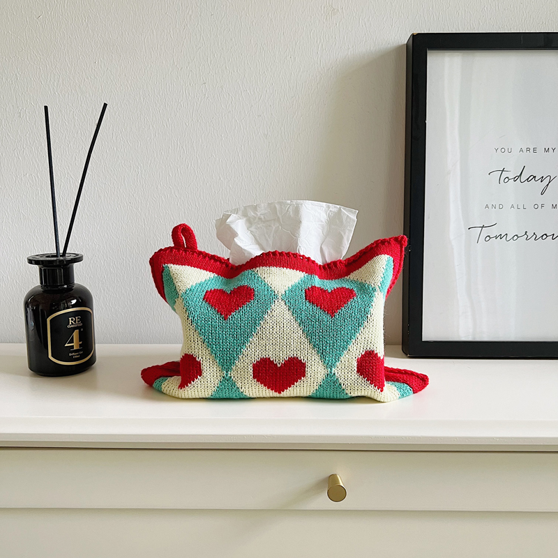 家用车载针织布艺挂式纸巾套