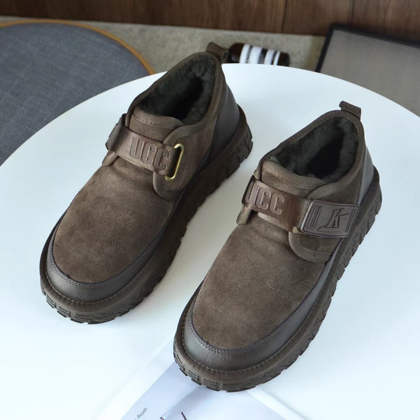 纯皮全羊毛雪地靴防滑软底大棉鞋