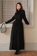 YEERANDMORE秋冬新款 黑色收腰100%骆驼绒双面呢大衣外套女显瘦