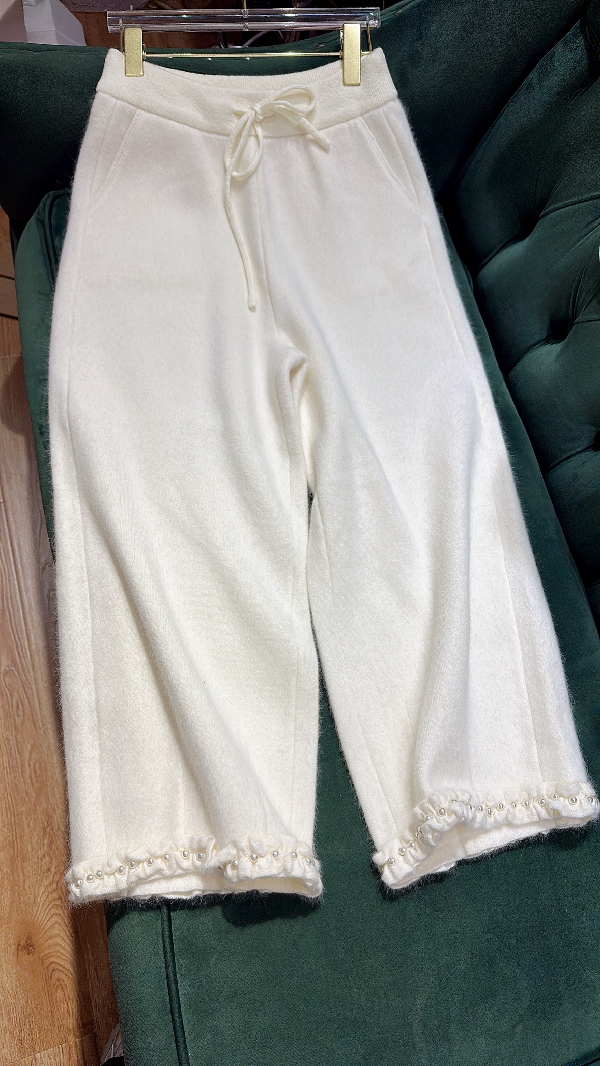 加厚镰刀裤2025秋冬新款针织羊绒裤时尚宽松裤子减龄小个子直筒裤