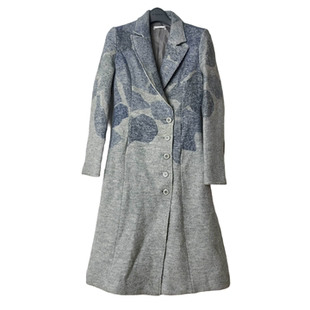 毛呢外套1862 印花长款 SD女士时尚 休闲简约气质百搭显瘦修身