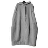 长款 SD正品 折扣女士时尚 茧型连帽刺绣字母羊毛呢大衣外套1807