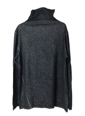 正品折扣男士极简风百搭气质高领宽松双层针织衫打底衫t恤0235