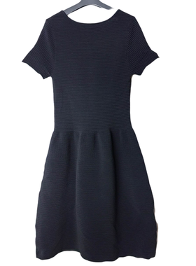 SD正品折扣淑女收腰显瘦A字裙气质简约短袖针织连衣裙3511