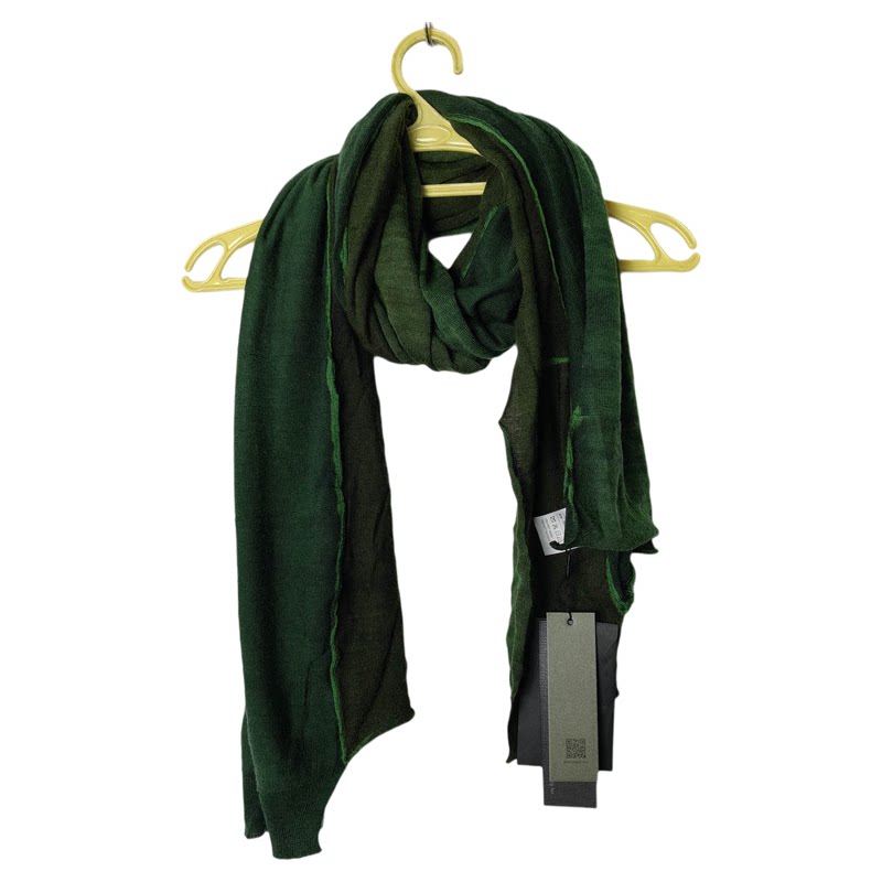 圣牌深绿色长方形围巾披肩女通用春秋全羊毛拼接保暖围巾3727