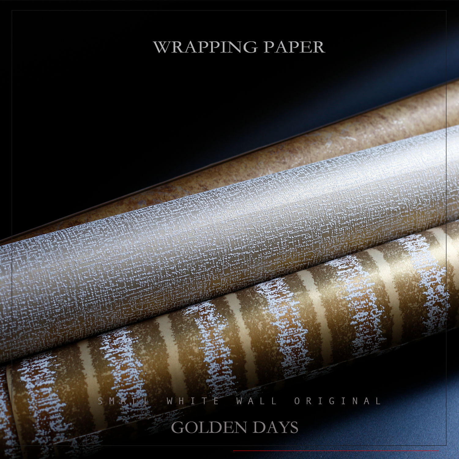 金色撒雪花加厚礼品纸质感礼物包装纸圣诞商务节日大幅掌柜推荐