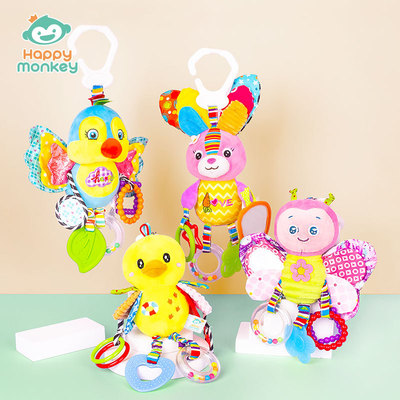宝宝摇铃挂件卡通动物安抚玩偶