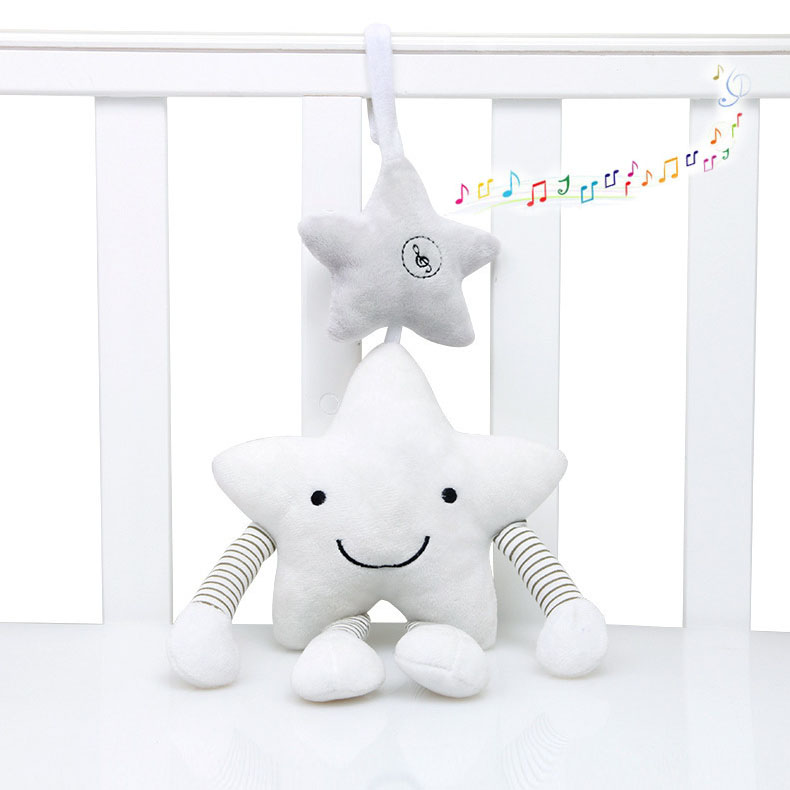 音乐床铃床挂挂件，白色安抚玩具