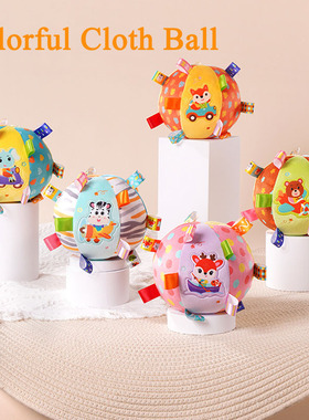 Soft Plush Rattle Ball for 3-12 Months, Hand-grasping Balls