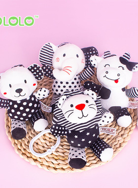 Baby stroller pendant shake bell black white wind chime toy