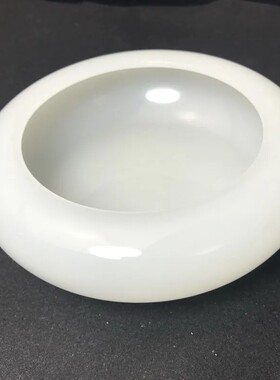 白玉色琉璃创意烟灰缸鱼缸摆件