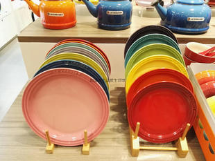 圆形平盘 Creuset 27CM 青羽色紫色多种颜色 酷彩23CM 清仓特价