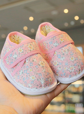 室内鞋儿童手工棉鞋1一3岁千层底布鞋宝宝冬鞋地板鞋婴儿二棉鞋女