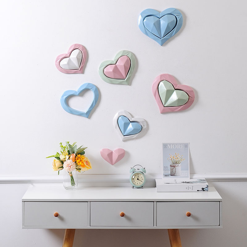创意心型家居爱心电视背景墙客厅墙面墙贴墙面室内装饰品陶瓷墙饰