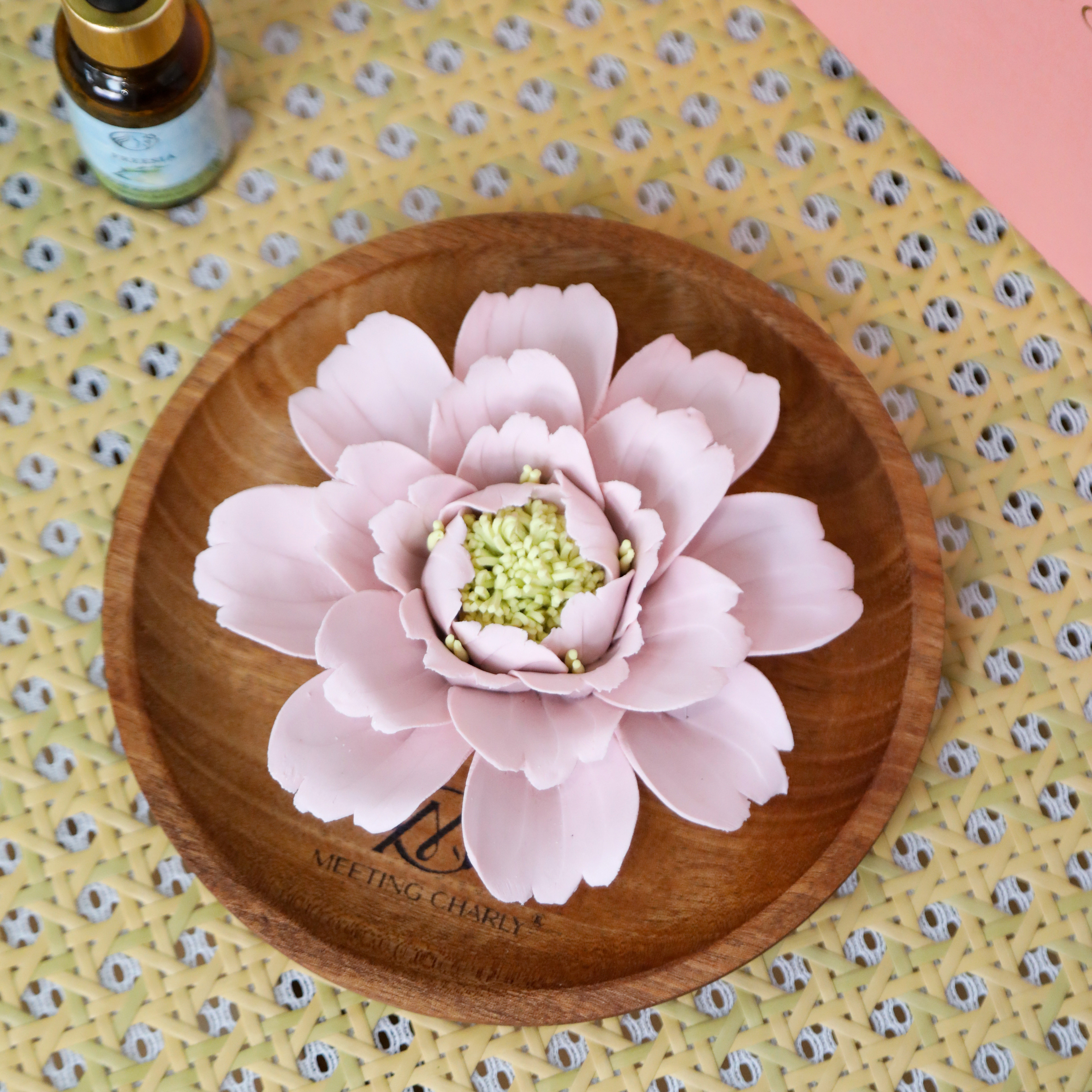 创意手作非遗陶瓷花家居客厅摆设装饰品香道香托香薰香水卧室摆件