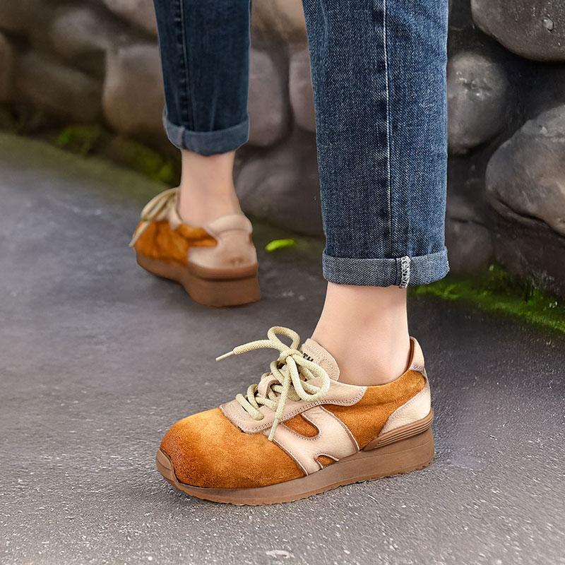 2025春秋新款头层牛皮复古女鞋