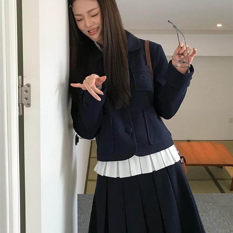 学院风西装气质连衣裙子女秋冬2025新款爆款巨好看韩系穿搭一整套