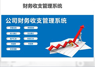 excel公司财务收支管理系统表格软件模板登记汇总月报表年报表