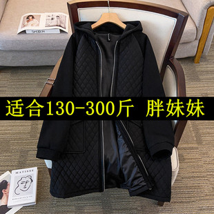 新品 2025冬季 胖mm休闲风宽松棉服外套 女装 260斤220胖人加肥超大码