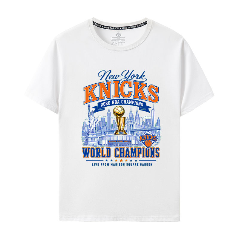 2026纽约尼克斯夺冠纪念衫短袖T恤总冠军总决赛布伦森唐斯knicks