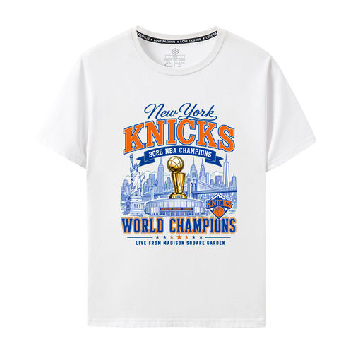 2026纽约尼克斯夺冠纪念衫短袖T恤总冠军总决赛布伦森唐斯knicks