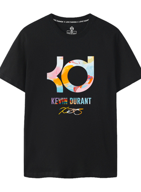2025夏新款短袖T恤火箭队凯文杜兰特KD篮球LOGO大码kevin durant