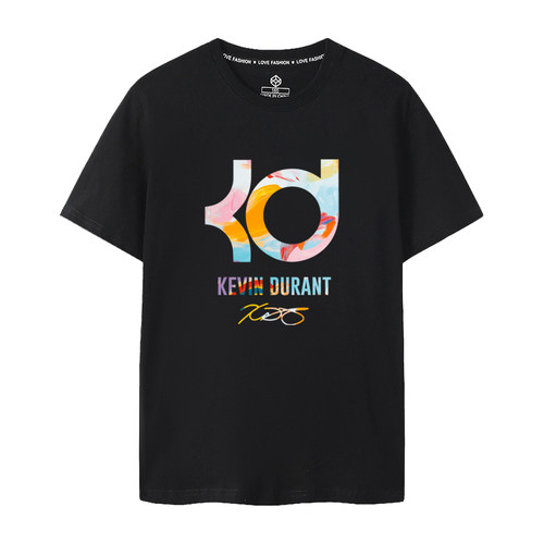 2025夏新款短袖T恤火箭队凯文杜兰特KD篮球LOGO大码kevin durant