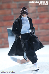 1/12兵人模型手办可动人偶穿风衣大衣外套shf figma 蚂蚁可用