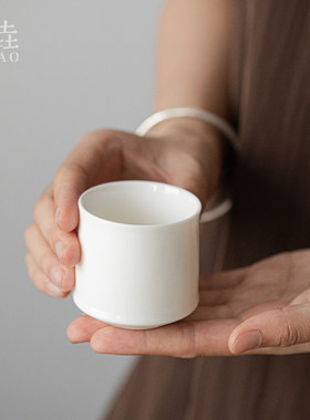 原矿白瓷主人杯手工品茗杯