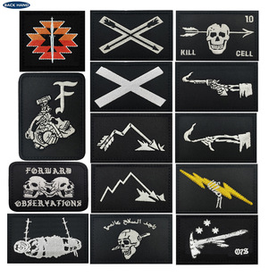 FOG forward前线观察X黑峡谷网红刺绣臂章魔术贴士 气章ins包贴