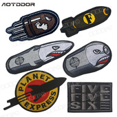 户外用品亚马逊 双面魔术贴布标 刺绣臂章 愤怒 子弹飞行