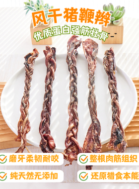 狗狗零食磨牙棒风干猪鞭麻花辫宠物狗骨头泰迪金毛小大型犬咬胶
