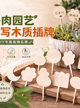木制插地标签牌园艺名字日期记录
