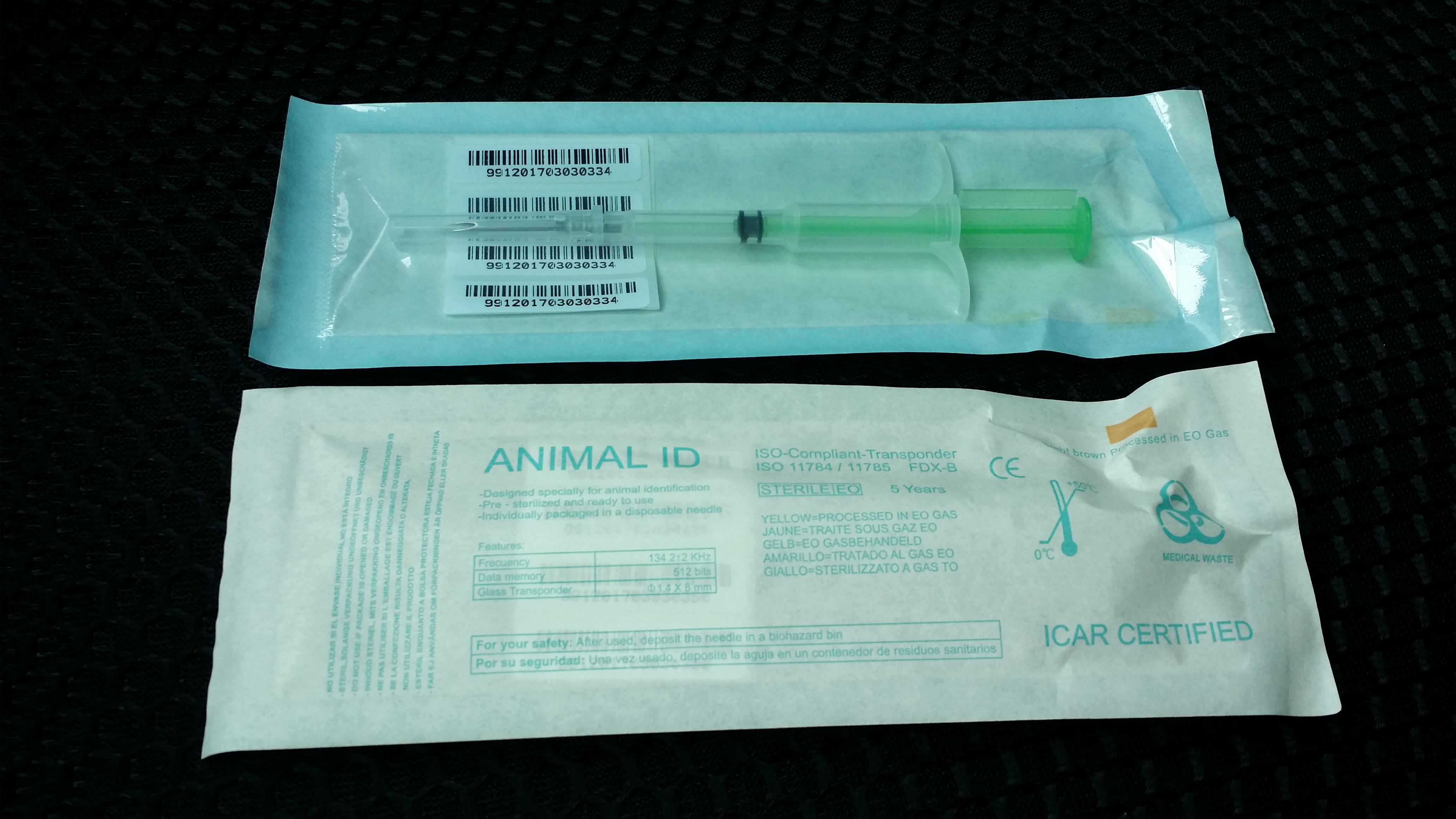 瑞士制造晶片  15码宠物小晶片 兔子 龙猫 天竺鼠植入式晶片