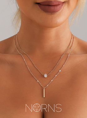 Norns合金双层叠戴项链