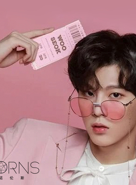 Norns韩国爱豆偶像UP10TION组合金宇硕同款铜珠链条金属眼镜链