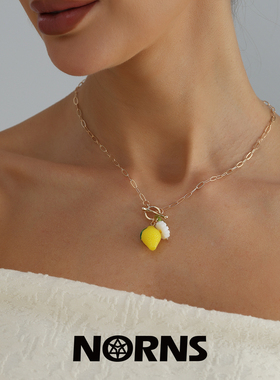 Norns欧美海边夏日水果元素吊坠项链温柔清新百搭少女系necklace