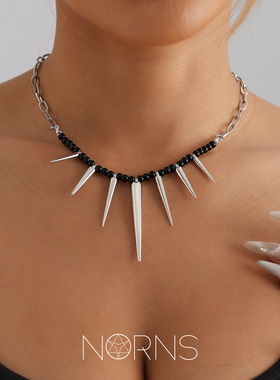 暗黑嘻哈高级感铆钉狼牙