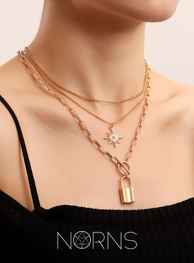 多层次锁骨链OT扣合金材质