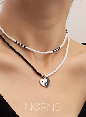 Norns合金阴阳项链双层