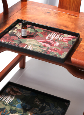 【池梧】手工宫廷油画风托盘轻奢首饰收纳桌面样板房家居摆件香薰