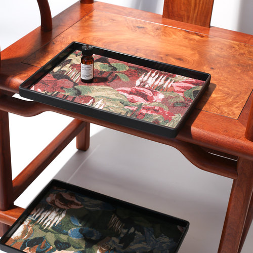 【池梧】手工宫廷油画风托盘轻奢首饰收纳桌面样板房家居摆件香薰