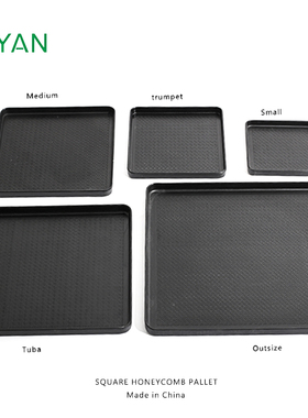 Square pallet加厚方形托盘水杯茶盘 创意餐具盘密胺黑白咖平盘