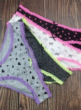 S-XL大码棉质莱卡舒适印花三角裤少女无痕可爱内裤外贸底裤