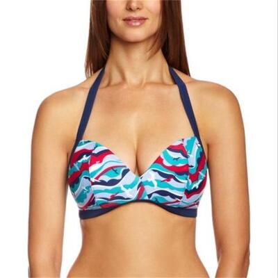 新品单件比基尼上衣大罩杯大胸薄垫带钢托泳衣文胸单件32E34E36GG