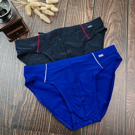 MXXL码欧美男士三角纯色男泳裤简约速干温泉度假男士泳衣