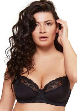 65F70E80F85D大罩杯蕾丝花边文胸 带钢托薄海棉大胸MM欧美内衣